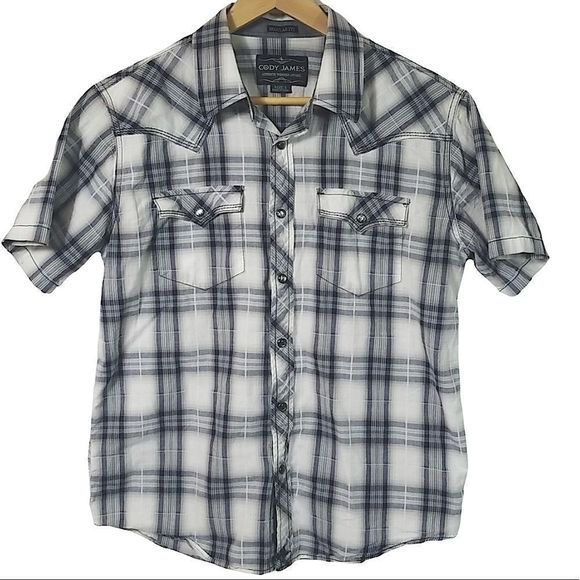 Cody James Short Sleeve Pearl Snap Shirt  sz S - Picture 1 of 5